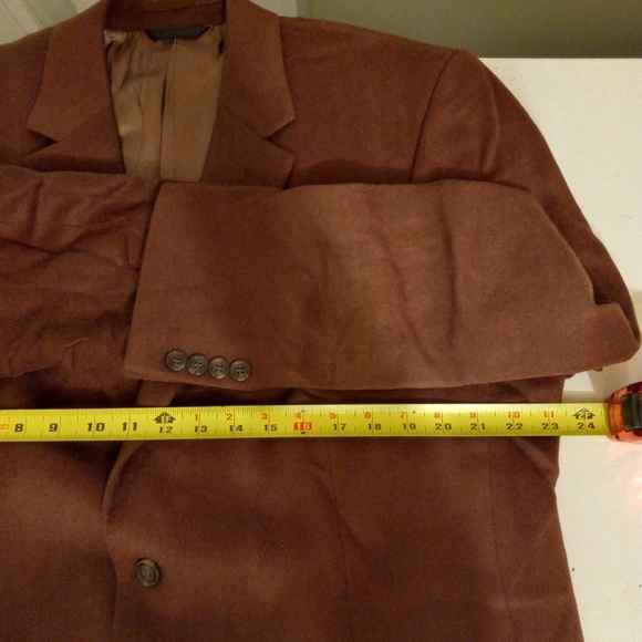 T. Harris London Brown Wool/Silk/Cashmere Blazer Jacket Sports Coat Size 44R - Picture 8 of 12